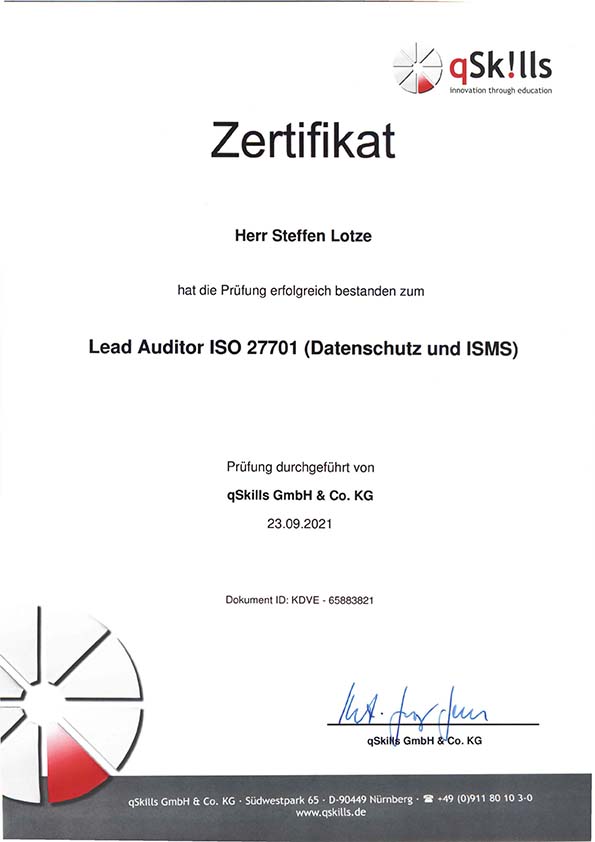 Datenschutz-ISO-27701-Berater